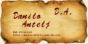 Danilo Antelj vizit kartica